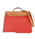 Herbag 39, £1,500, Handbags, Red/Tan, Canvas/Leather, Front view